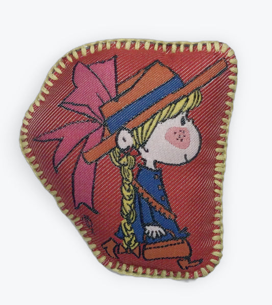 水森亜土 ジャガードブローチ おさげ