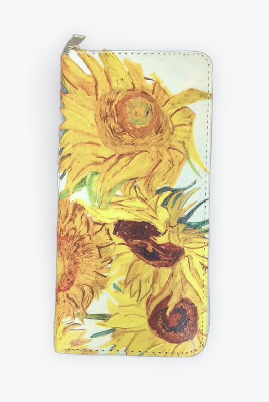 名画 長財布 ゴッホ ひまわり