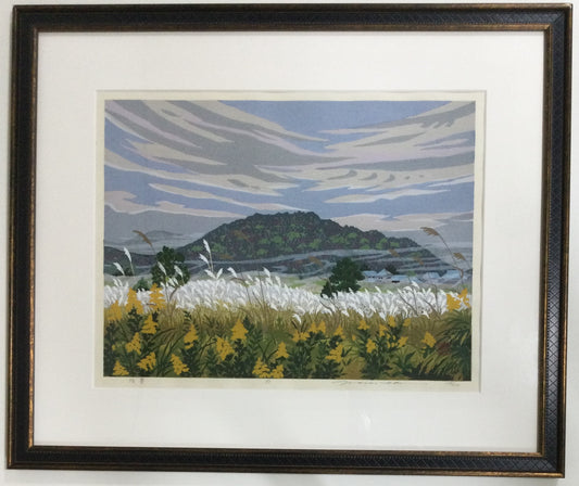 井堂雅夫 残夢 木版画(額装品)