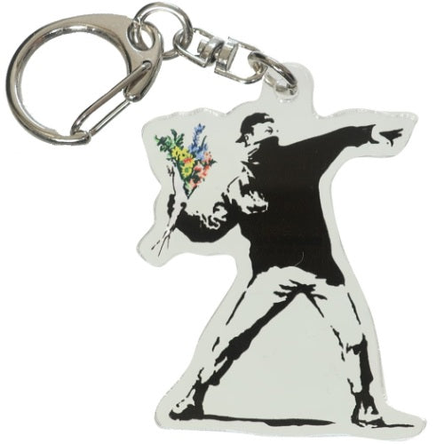名画 バンクシー Banksy アクリルキーホルダー Flower Bomber
