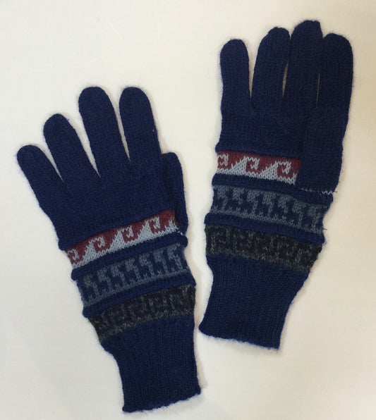 アルパカ手袋 青 NDGL5-BL