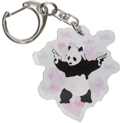 名画 バンクシー Banksy アクリルキーホルダー PANDA Guns