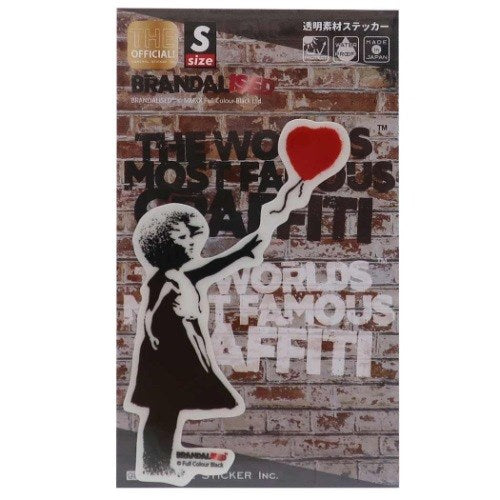 名画 バンクシー Banksy ダイカットクリアステッカー Balloon Girl