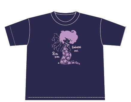 水森亜土 ビッグTシャツ リボン WH/NV 2色