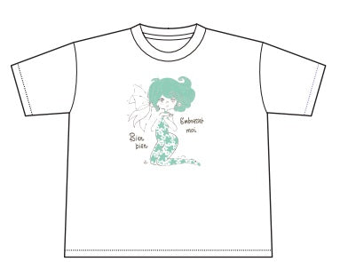 水森亜土 ビッグTシャツ リボン WH/NV 2色