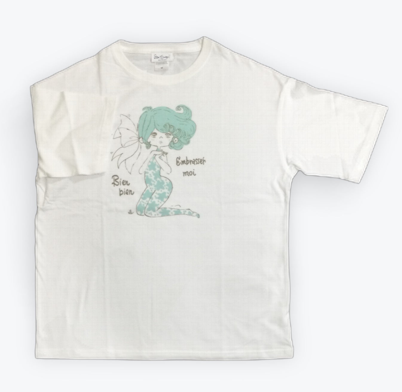 水森亜土 ビッグTシャツ リボン WH/NV 2色