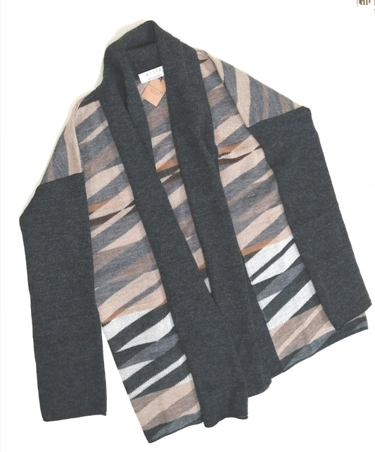 アルパカカーディガン ロング ベビーアルパカ 100% ベージュ