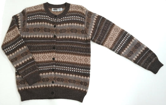 アルパカカーディガン アルパカ 100% ベージュ