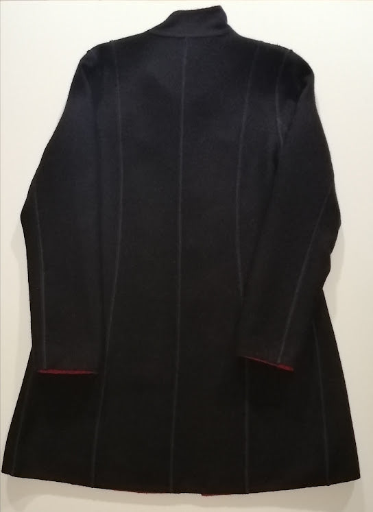アルパカコート リバーシブル スタンドカラー ベビーアルパカ BLACK/RED YACO001BLRD
