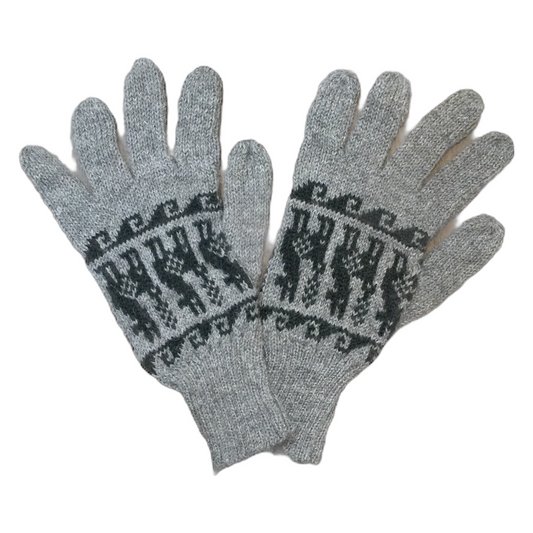 アルパカ手袋 グレー YAGL004GY
