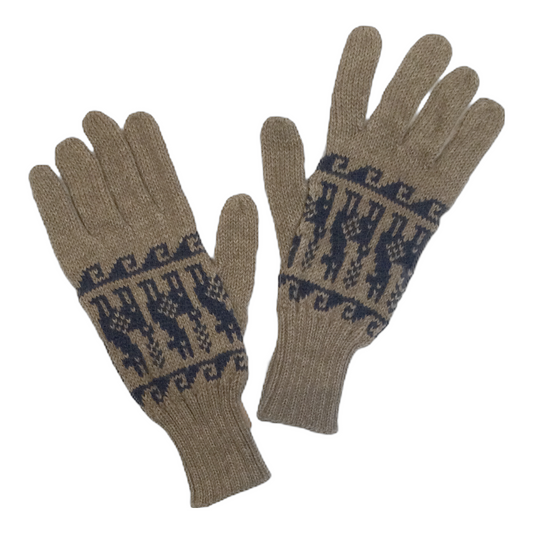 アルパカ手袋 ベージュ YAGL007BE