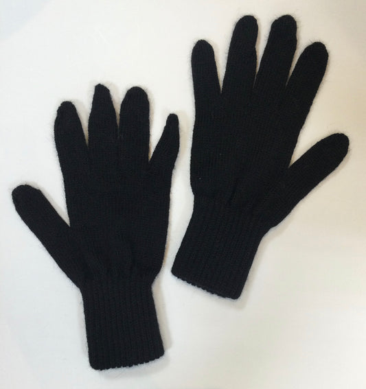 アルパカ手袋 黒 YAGL020BK
