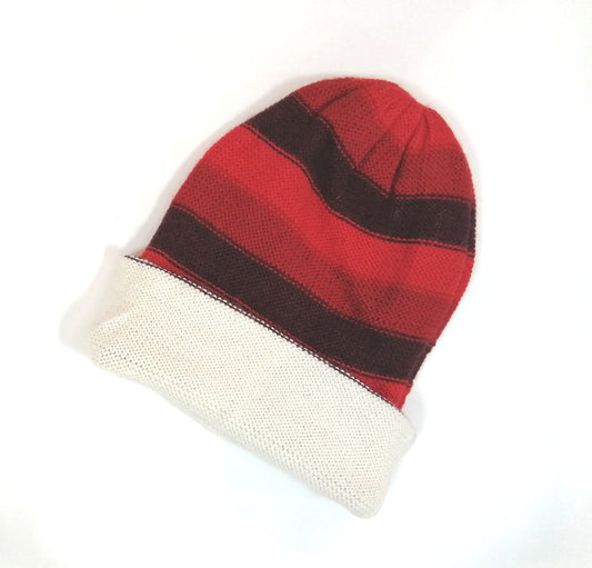 アルパカ帽子 リバーシブル 赤 YAHT001RD