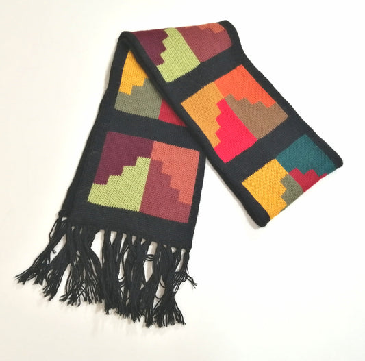 アルパカマフラー 100% リバーシブル 黒