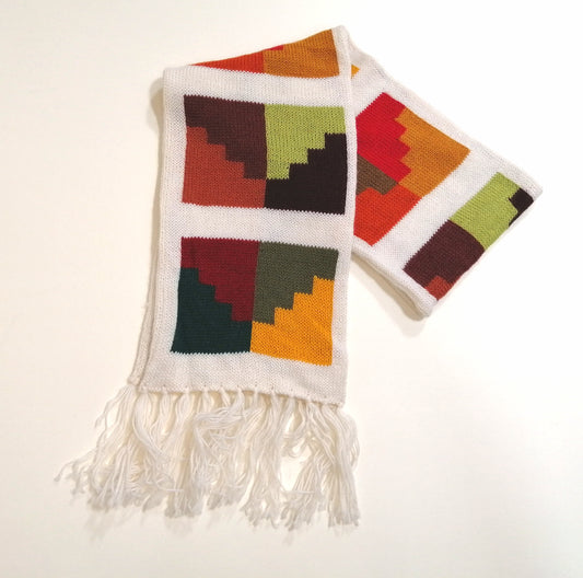 アルパカマフラー 100% リバーシブル 白