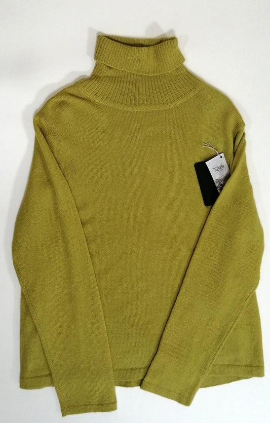 アルパカセーター タートルネック アルパカ100% グリーン YASW100GR