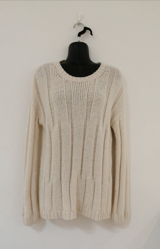 アルパカセーター ベビーアルパカ 100% ロング丈ソフトセーター アイボリー YASW108WH