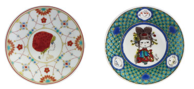 水森亜土 九谷焼 豆皿