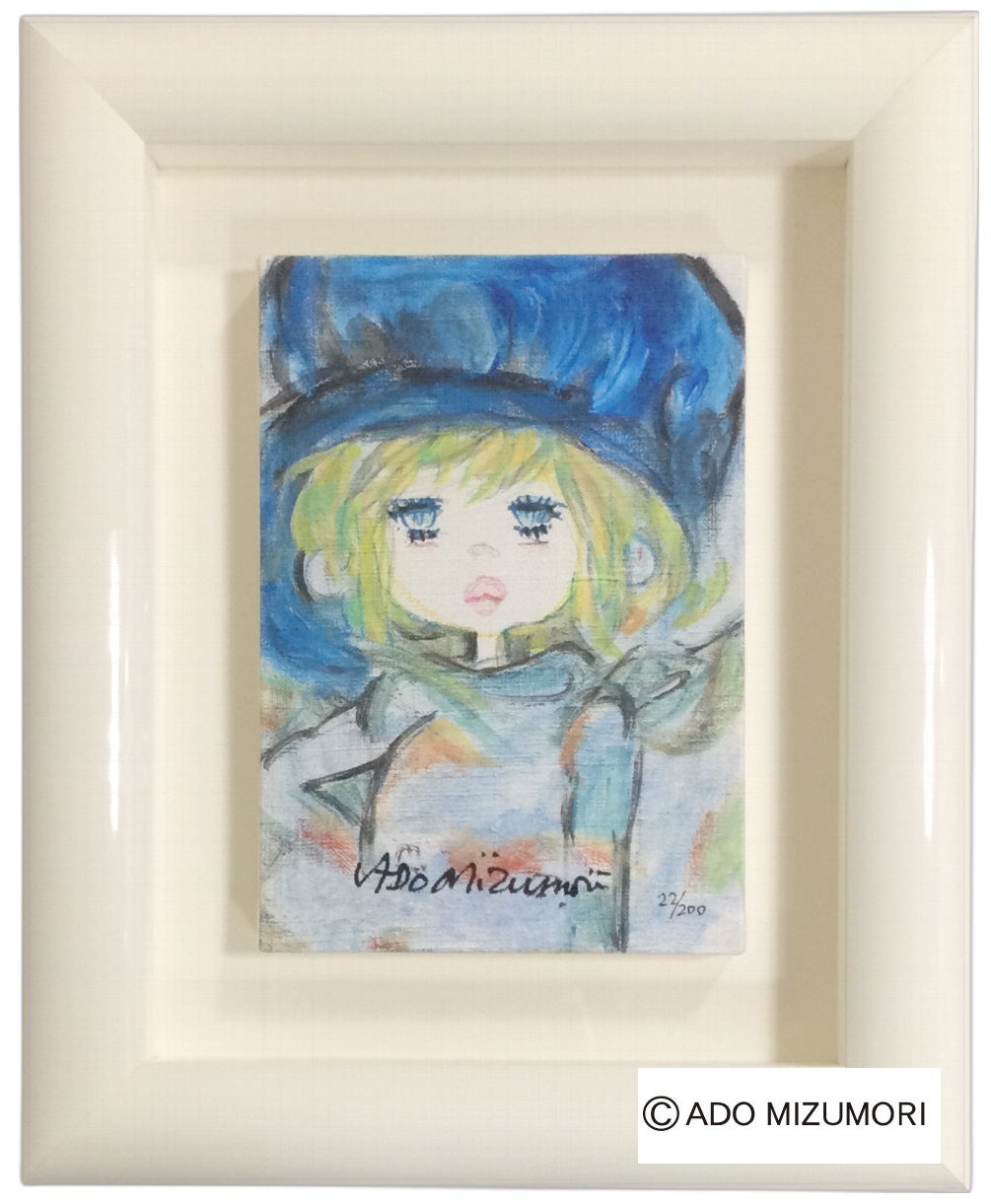 水森亜土 絵画 もの言わぬ唇 版画(アーカイバル)