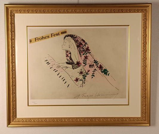 名画 フジコ・ヘミング 版画 結婚式・オルガン弾きの少女