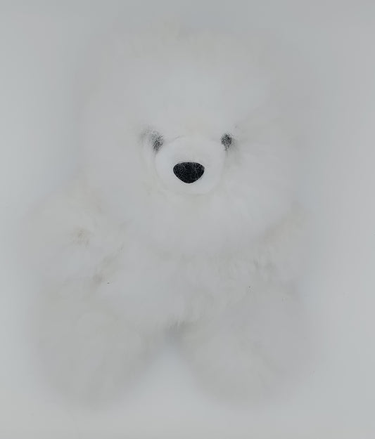 テディベア ぬいぐるみ 人形28cm ベビーアルパカ純毛製  apteddl3026010wh