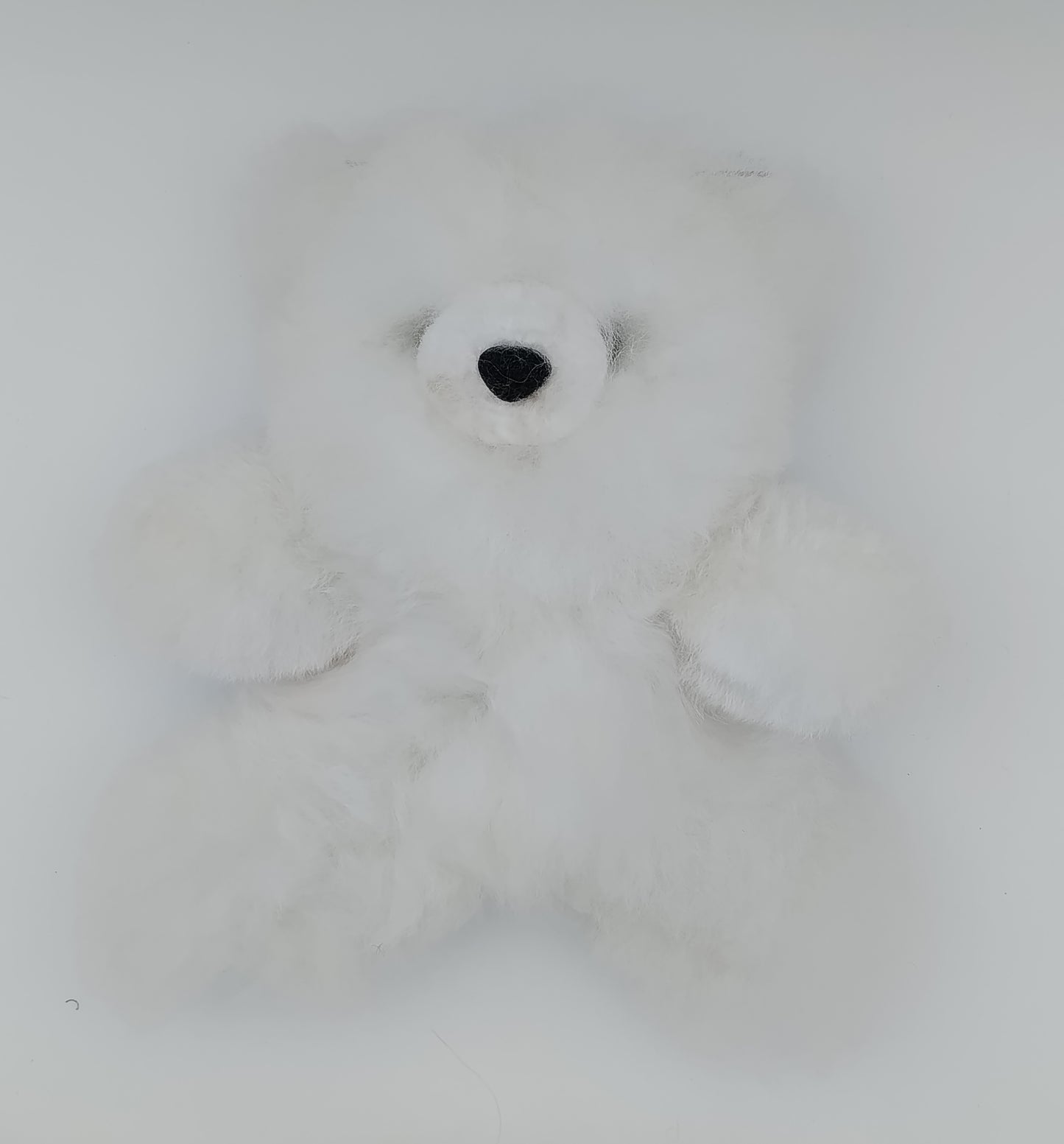 テディベア ぬいぐるみ 人形28cm ベビーアルパカ純毛製  apteddl3026006wh