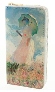 名画 長財布 モネ 日傘をさす女