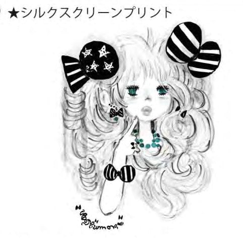 水森亜土 Tシャツ リボンファッション アイスグリーン MT AD-9353
