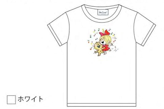 水森亜土 Tシャツ ネコ＆ガール ホワイト WH AD-9360