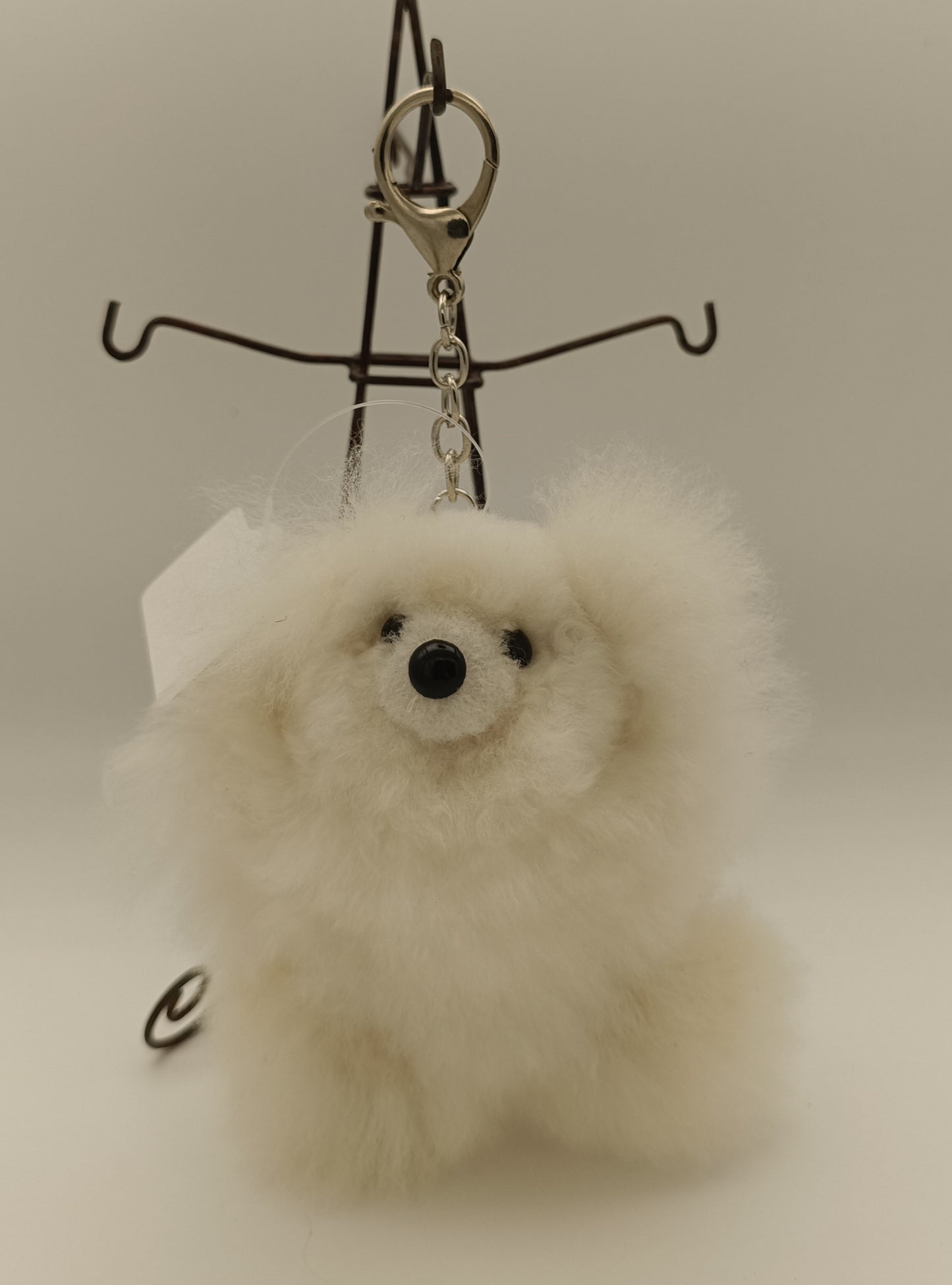 テディベア キーホルダー チャーム ストラップ ぬいぐるみ 人形14cm ベビーアルパカ純毛製  aptedky26002