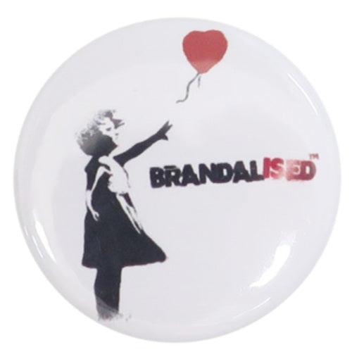 名画 バンクシー Banksy 豆缶バッジ 22mm Balloon Girl