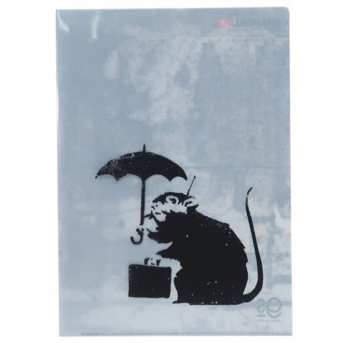 名画 バンクシー Banksy A4シングルクリアファイル Umbrella Rat
