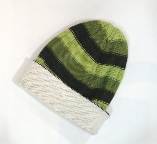 アルパカ帽子 リバーシブル 緑 YAHT001GR