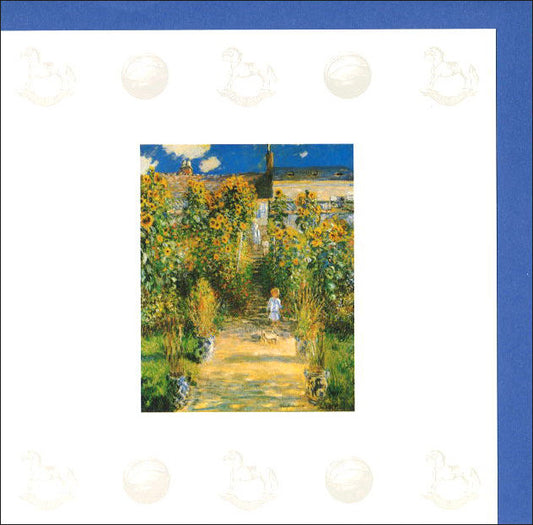 名画 グリーティングカード クロード・モネ ヴェトゥイユのモネの庭